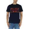 Herren Kurzarm T-Shirt Blau mit Print und Produktbild-Vorschau 8