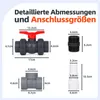 Bypass Set 3-Wege-Ventil für Pool Heizung und Wärmepumpe, Produktbild-Vorschau 2