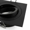A close-up, angled view of a black square recessed spotlight fixture against a white background. Anteprima dell’immagine prodotto