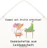 Mr. & Mrs. Panda Schild Kassiererin Leidenschaft DIN A6 - Produktbild-Vorschau 1