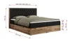 MKS MEBLE Boxspringbett 200x200 mit Bettkasten Eiche, Produktbild-Vorschau 6