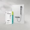 A product shot of a shower system and its packaging. Podgląd zdjęcia produktu
