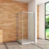 AICA 80x80x185cm 5mm ESG Eckeinstieg Schiebetür eckdusche Produktbild-Vorschau 2