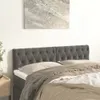 vidaXL Čelo postele, tmavě šedé, 160 x 7 x 78/88 cm, samet Náhled obrázku produktu 2