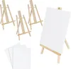 Belle Vous 4 Stk Kleine Staffelei Holz Tisch mit Leinwand Produktbild-Vorschau 1