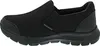 A side view of a black Skechers slip-on shoe. Produktbild-Vorschau