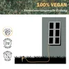 An illustration showing an earthing product connected to a wall outlet near a window, set against a background of grass and a house wall. Produktbild-Vorschau