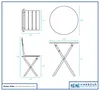 Harbour Housewares 2-Sitzer Sussex Bistro-Set – rund – Produktbild-Vorschau 5