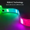 ZELURXX TV Hintergrundbeleuchtung RGBIC LED Lichtband, 5V, Produktbild-Vorschau 6