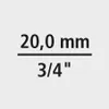 A diagram showing measurements of a product. Anteprima dell’immagine prodotto