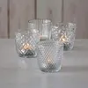 LS-LebenStil 4´er Set Glas Teelichthalter Retro Weiß Klar Produktbild-Vorschau 3