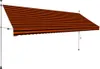 vidaXL Store rétractable manuel 400 cm orange et marron Voir les images du produit 8