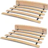 Two identical roll-up bed frames made of wooden slats are shown against a white background. Produktbild-Vorschau