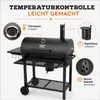 Kohlegrill, Grillwagen, mit Deckel, Thermometer und Kamin, Produktbild-Vorschau 3