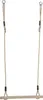 A simple wooden swing with rope hangers against a white background. Anteprima dell’immagine prodotto