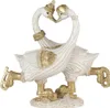 Clayre & Eef Figur Schwan 18x8x17 cm Weiß Goldfarbig Produktbild-Vorschau 3