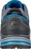 The back view of a black and blue safety shoe. Produktbild-Vorschau