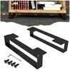 Moderne Möbelbeine Stahl Schwarz Rechteckig, 90mm Höhe, 2 Produktbild-Vorschau 1