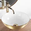 Rea Aufsatzwaschbecken Stella Round Brush Gold White Produktbild-Vorschau 7