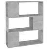 Bücherregal Raumteiler Betongrau 80x24x94 cm Holzwerkstoff Produktbild-Vorschau 1