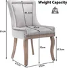 A diagram showing the dimensions of a chair, with text indicating weight capacity. Podgląd zdjęcia produktu