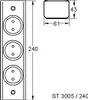 Aufbausteckdose ST 3005/240 in EDELSTAHL mit 3 Steckplätzen Produktbild-Vorschau 2