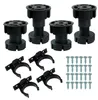 Set mit 4 verstellbaren Küchenfüßen 6 cm + Clips und Produktbild-Vorschau 1
