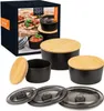 Moritz & Moritz 3x Porzellanschüssel Schwarz Produktbild-Vorschau 1