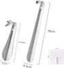 2er Set Schuhlöffel Metall und Edelstahl Lang 30cm und Kurz Produktbild-Vorschau 2