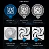 Diagrams and images illustrating fan vibration and speed. Produktbild-Vorschau