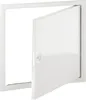 A white revision door with a square lock is shown against a white background. The door is slightly ajar. Anteprima dell’immagine prodotto