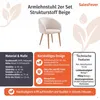 SalesFever Armlehnstuhl | 2er Set | Bezug in Strukturstoff Produktbild-Vorschau 3