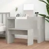 A vanity table and stool set in a bedroom setting. Podgląd zdjęcia produktu