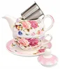 Zestaw do herbaty porcelanowa filiżanka i czajniczek 400ml Podgląd zdjęcia produktu 5