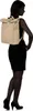 A silhouette of a woman wearing a backpack. Produktbild-Vorschau