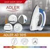 Adler AD 5015 Tragbares Reisebügeleisen 700 W - Weiß-Blau Produktbild-Vorschau 14