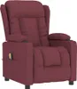 A burgundy fabric massage chair is shown against a white background. Náhled obrázku produktu