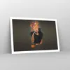 Poster - Poster ohne Rahmen - Frau Katze Blumen - 91,5x61 Produktbild-Vorschau 7