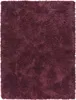 A close-up, top-down view of a rectangular, plush rug with a high pile and a solid burgundy color. Produktbild-Vorschau