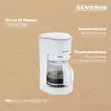 Severin KA 4323, Kávovar, 1,25 L, Mletá káva, 900 W, Biela Náhľad obrázku produktu 15