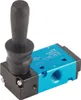 A pneumatic valve with a black handle is shown against a white background. Náhľad obrázku produktu