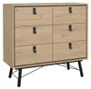 CALICOSY - Commode double 6 tiroirs avec piètement Voir les images du produit 3