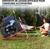 Wiltec Cric lève Tracteur Tondeuse – 400 kg max. – Acier – Voir les images du produit 2