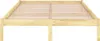 A wooden bed frame with slats, shown from the front. Náhled obrázku produktu