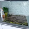 Spritzschutz Herdabdeckplatte Schneidebrett aus Glas Holz Produktbild-Vorschau 2