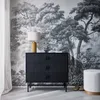 Cassettiera effetto legno con scanalature nere a 3 Anteprima dell’immagine prodotto 2
