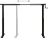 A black height-adjustable desk frame with a hand crank on the right side, shown against a white background. Voir les images du produit