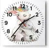 Wanduhr - Quadrat - Glasuhr - Kaninchen Hase Kinder - Produktbild-Vorschau 1