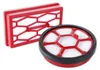Two vacuum cleaner filters, one rectangular and one round, are shown against a white background. Produktbild-Vorschau