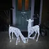Rentier Hirsch 1,2m Reh 61cm Kitz Familie LED Beleuchtung Produktbild-Vorschau 2